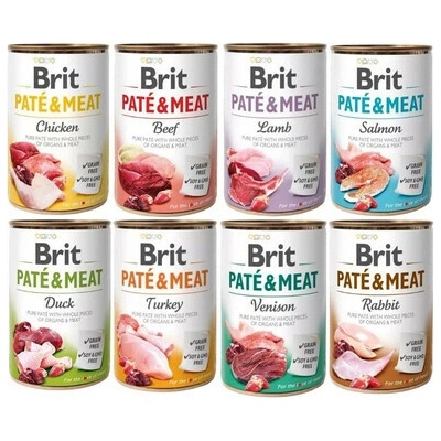Brit Pate&Meat Mix príchutí 8 x 400 g
