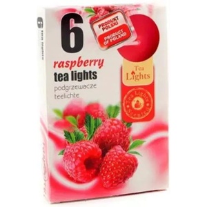 Tea lights Свещи за чай с цвят малина 6 бр
