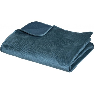 Atmosphera Přehoz na postel, modrý, polyester, 240 x 260 cm mořská modrá