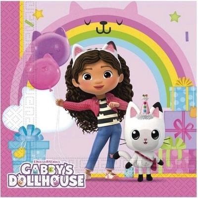Procos Papírové ubrousky Gabby's Dollhouse 33x33cm 20ks – Zboží Dáma