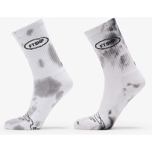 Footshop Basic Crew Socks 2-Pack Tie Dey Bw