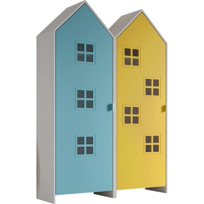 Vipack Детски гардероб в цълт и светлосин цвят 115x171, 5 cm CASAMI BRUGES - Vipack (CSCO2303)