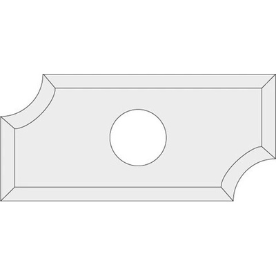 Igm N031 Žiletka tvrdokovová radiusová - R2 19,5x9x1,5 LaminoMDF N031-02012