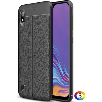 Samsung Galaxy A10 Удароустойчив Litchi Skin Калъф и Протектор