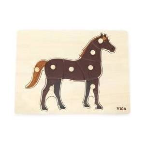 Vigan VIGA Wooden Puzzle Montessori Con with Pins