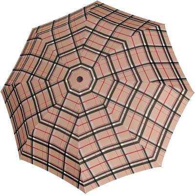 Doppler Mini Light Check deštník pánský skládací béžový