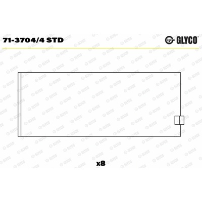 Panva ojničného ložiska GLYCO 71-3704/4 STD