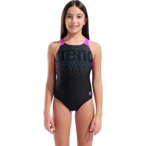 arena painterly v back junior black 128cm