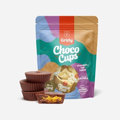 Grizly Choco Cups mléčná & mango 120 g