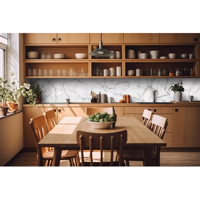 DIMEX ART Фототапет за кухня - бял мрамор 420 x 60 см