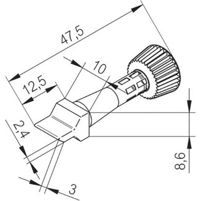 Ersa 0102ZDLF100 pájecí hrot Velikost hrotů 150 mm Obsah 1 ks