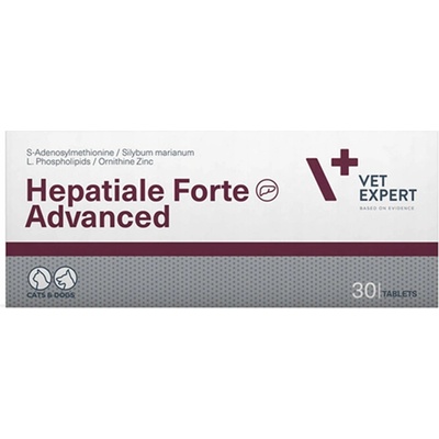 Vet Expert Hepatiale Forte Advanced přípravek pro psy a kočky podporující funkci jater 30 tablet