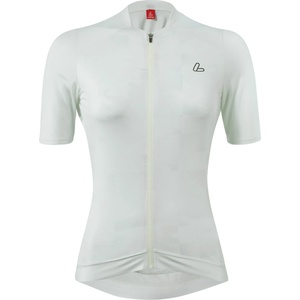 Löffler Фланелка с къс ръкав за колоездене Löffler Women's Bike Jersey Full-Zip Skys Escape Cycling jersey - Creme White - размер 46 (EU) (156-2774-0117)