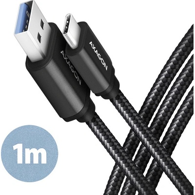 Axagon BUCM3-AM10AB USB-C USB-A, USB 3.2 Gen 1, 3A, ALU, 1m, černý