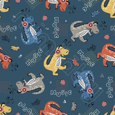 Softshell s beránkem dinosauři se sluchátky by MIMI