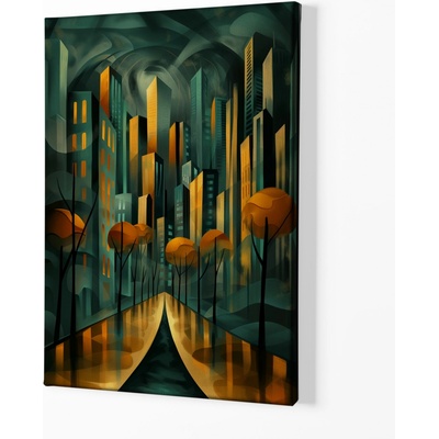 Obraz na plátně - Zlatá ulička v Chicagu FeelHappy.cz Rozměr obrazu (Šířka x Výška): 30 x 40 cm