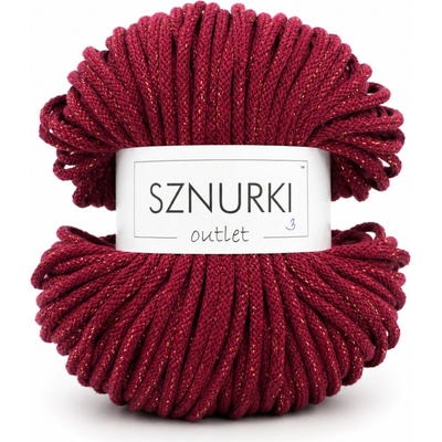 Bobbiny Sznurki outlet - 5mm Sznurki - 5mm: Golden wine red