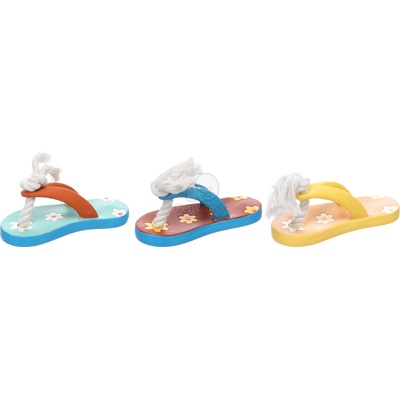 Flamingo Floppe латексова играчка за кучета - цветни джапанки 1 бр