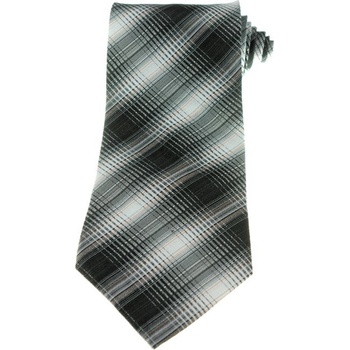 Kravata káro C 26 595L čierna
