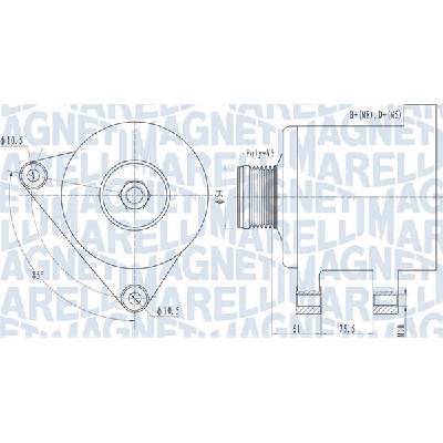 Alternátor MAGNETI MARELLI 063731559010
