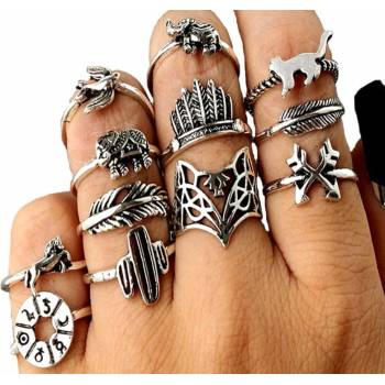 Jewelry & watches пръстен (комплект 12 бр. ) JEWELRY & WATCHES - Punk - N42
