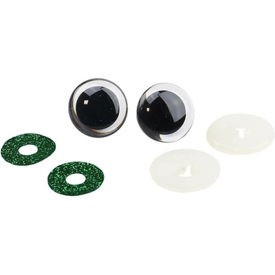 Pro Háčkování Oči bezpečnostní třpytivé zelené 2. JAKOST, 23 mm