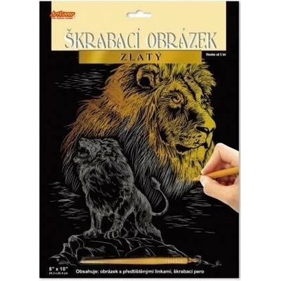 ArtLover Sada Škrabací obrázok zlatý