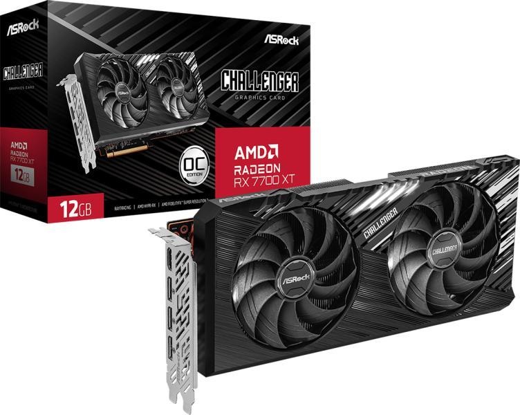ASRock AMD Radeon RX 7700 XT Challenger 12GB OC (RX7700XT CL 12GO/90-GA4QZZ-00UANF)