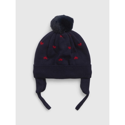 GAP Baby čiapka s brmbolcom Tmavomodrá