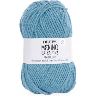 Příze DROPS Merino Extra Fine uni color 19 - světlá šedomodrá