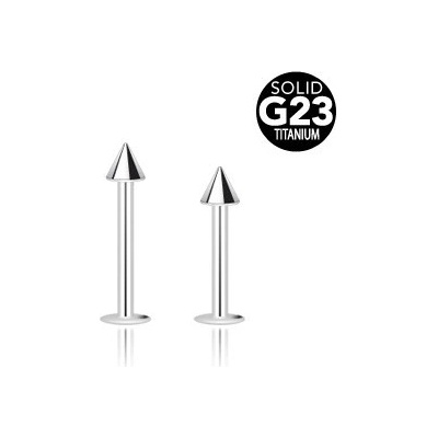 Šperky eshop titanový piercing do brady a rtu s hrotem C12.17