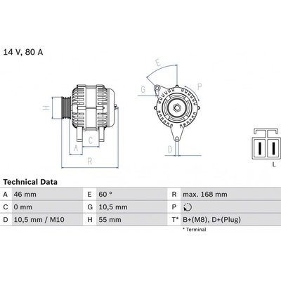 Alternátor BOSCH 0 986 084 210