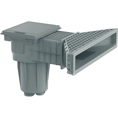 Vágner Pool X600-PRO Skimmer s mosaznými zástřiky do fólie světle šedý – Hledejceny.cz