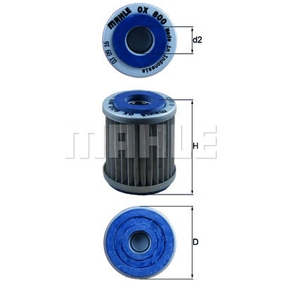 Olejový filter MAHLE ORIGINAL OX 800 (OX800)