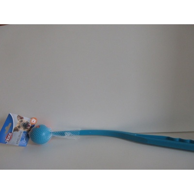 Trixie katapult s mechovým gumovým míčkem 5,5 cm / 50cm