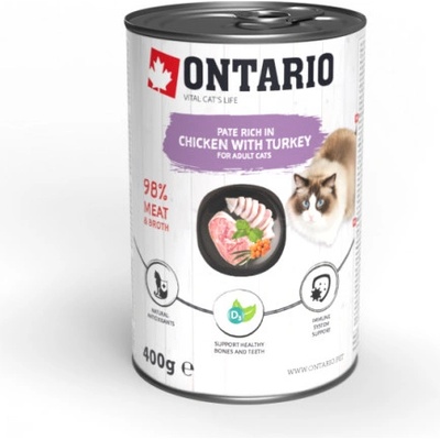 Ontario Cat Chicken and Turkey 400 g
