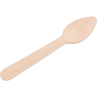 Lyžička MagicHome Woodline ECO, drevená, príborová, 110 mm, bal. 10 ks, 100% Natural, mini dezertná