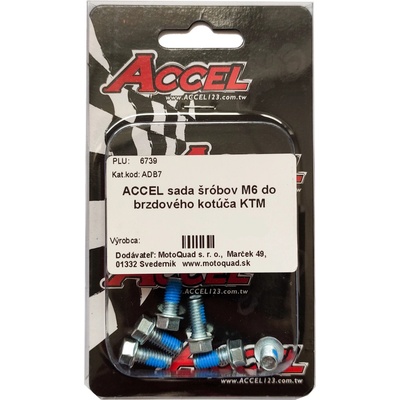 ACCEL sada šróbov M6 do brzdového kotúča KTM SX/SXF/EXC/EXCF 00-18