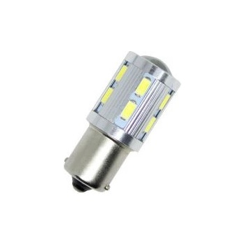 Диодна крушка ba15s с 16 ултраярки диода и лупа единична светлина Бял