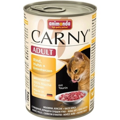 Carny Adult hovězí kuře & kachní srdce 6 x 400 g