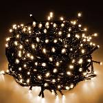 Коледна светлинна верига - 400 led, топло бяла, 33, 5 м , коледни лампички, ip44 (cl0400)