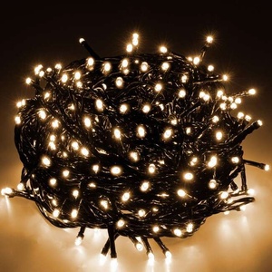  Коледна светлинна верига - 400 led, топло бяла, 33, 5 м , коледни лампички, ip44 (cl0400)
