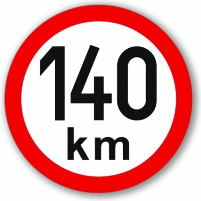 Reflexná samolepka rýchlosť 140 km, priemer 150 mm