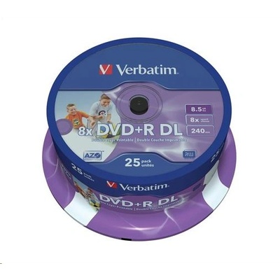 Verbatim 43667 празен DVD диск 8, 5 GB DVD+R DL 25 броя (43667) (43667)