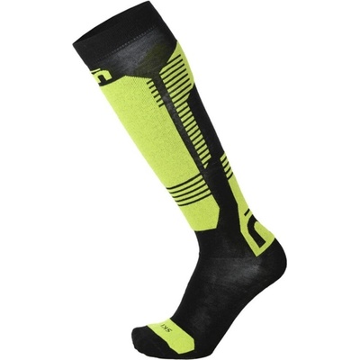 MICO Calza Ski Natural s Light Weight Nero Giallo Fluo