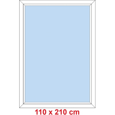 Soft Plastové okno 110x210 cm, FIX neotevíravé, Bílá/bílá