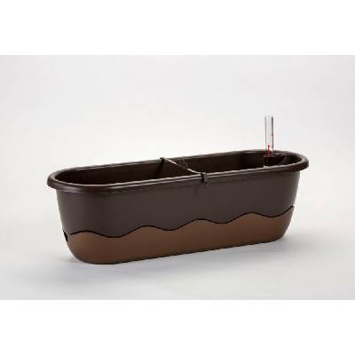 Plastia Truhlík samozavlažovací Mareta 60 hnědá světlá + tmavá 60 x 20 x 18