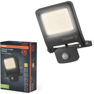 OSRAM ENDURA Flood Sensor Outdoor Spotlight 30W 3000K Grey IP65 - 4099854659553