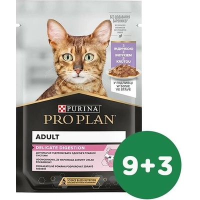 Pro Plan Cat Delicate Digestion morka v štave 9 x 85 g