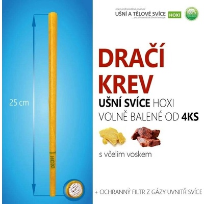 HOXI Ušní svíce DRAČÍ KREV volně balené